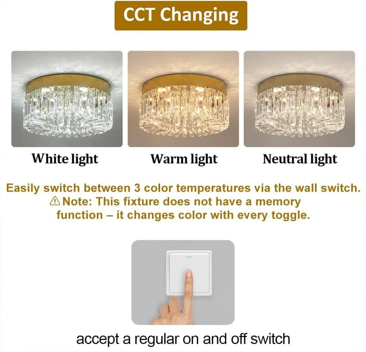40CM Modern Crystal LED Chandelier for Bedroom - Image 3