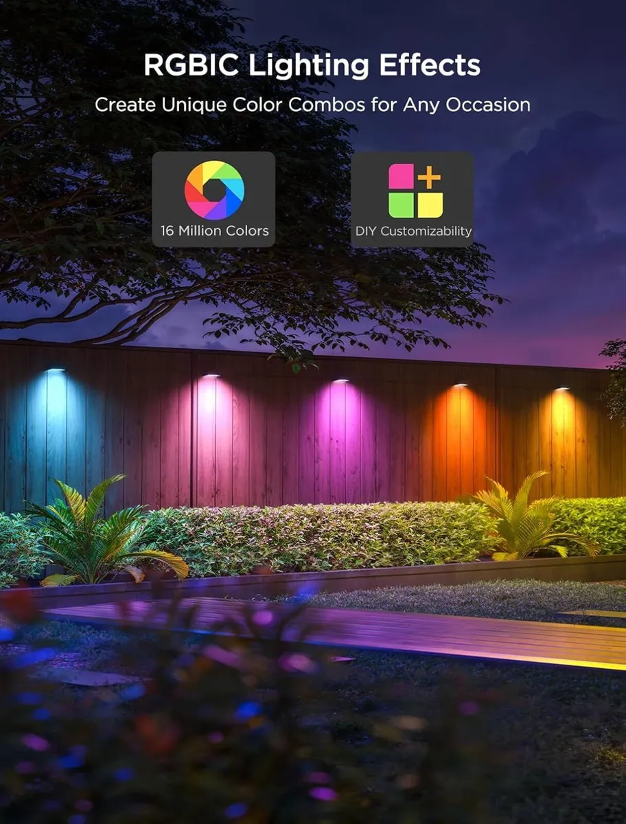 Outdoor Fence Wall Light Rgbwic Smart 4000K (6 - Image 2