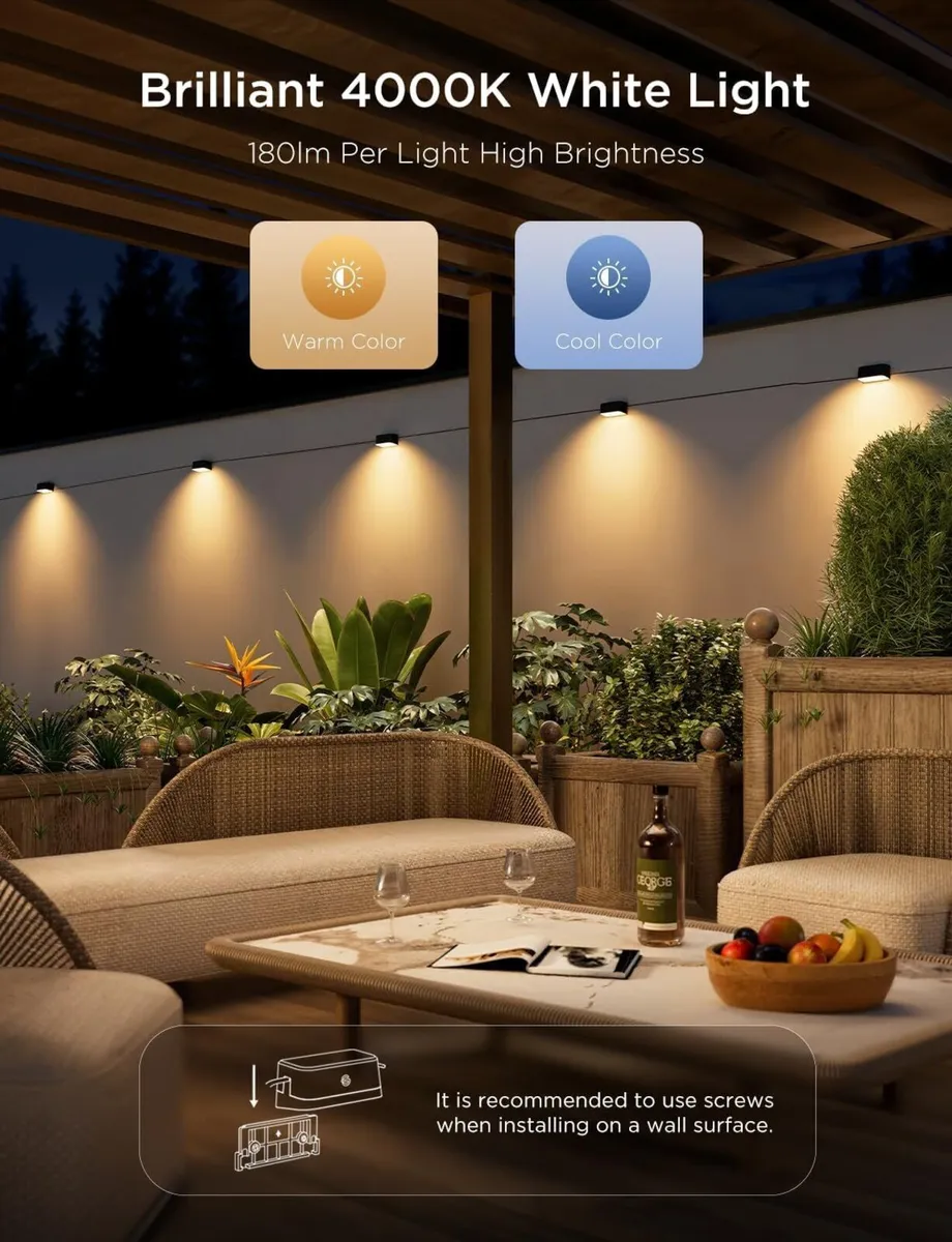 Outdoor Fence Wall Light Rgbwic Smart 4000K (6 - Image 3