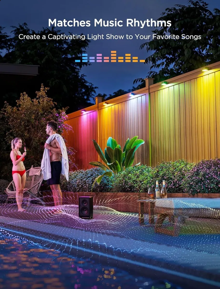 Outdoor Fence Wall Light Rgbwic Smart 4000K (6 - Image 4