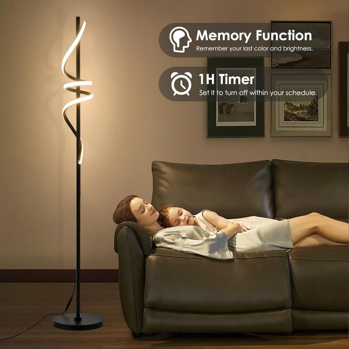 Floor Lamp LED Modern Dimmable Standing - Image 4