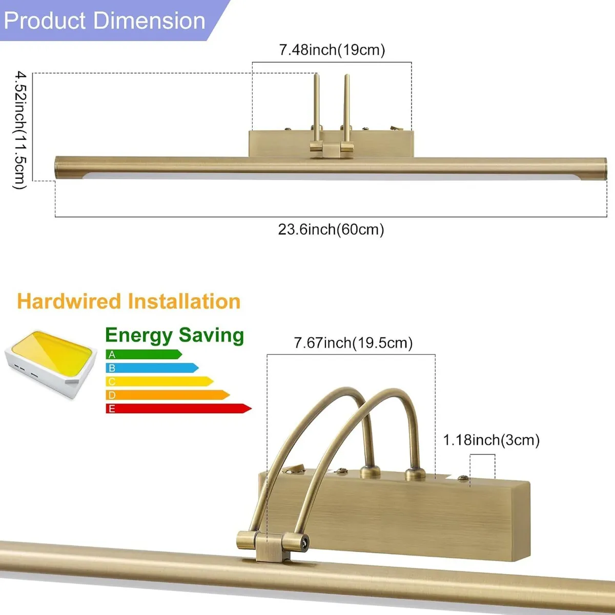LED Bathroom Wall Picture Lights for with Switch - Image 4