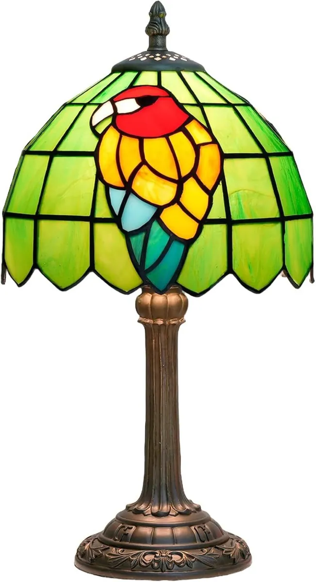 Tiffany Lamp Stained Glass Table Bedroom Bedside - Image 1