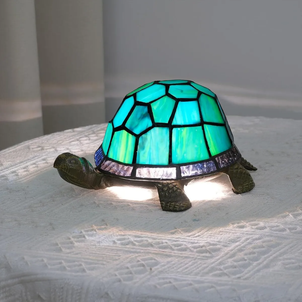 Turtle Night Light Tiffany Style Stained Glass - Image 2