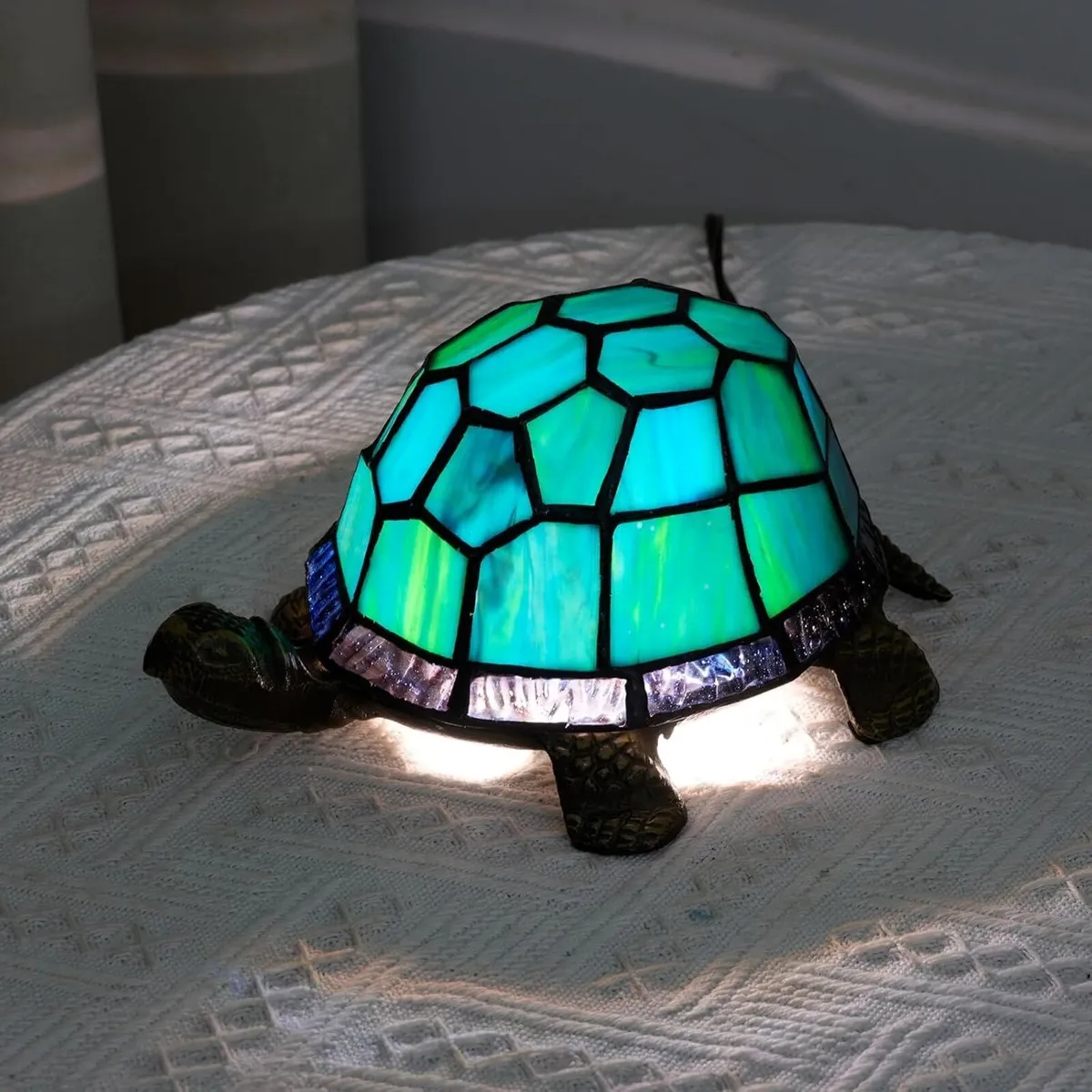 Turtle Night Light Tiffany Style Stained Glass - Image 3