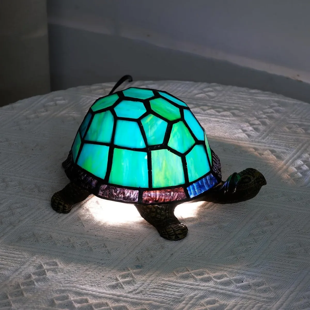 Turtle Night Light Tiffany Style Stained Glass - Image 4
