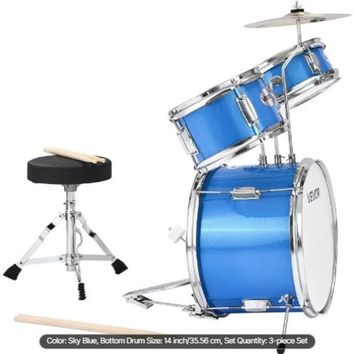 Kids Drum Set, 3-Piece 14 in / 355.6 mm - Image 4