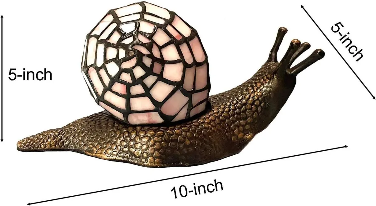 L30962 Land Snail Tiffany Style Stained Glass - Image 3