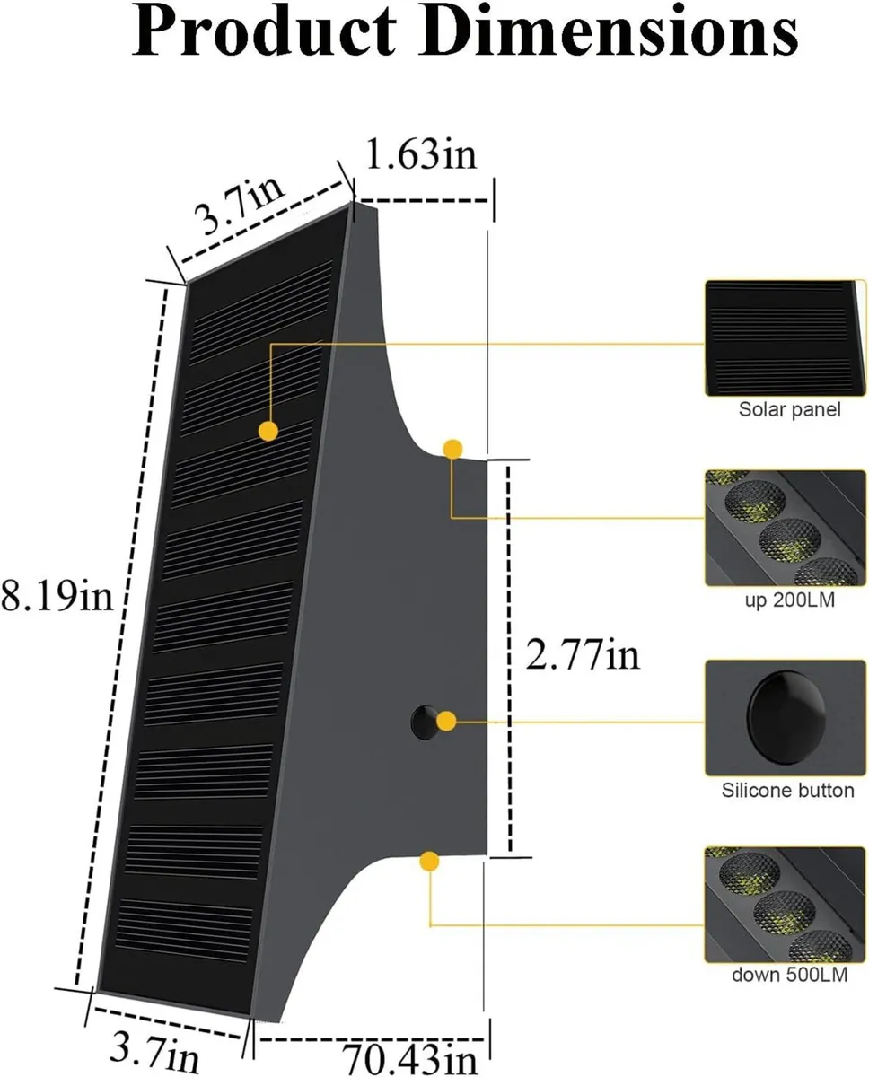 Lights Outdoor Up and Down 2pcs Wall - Image 3