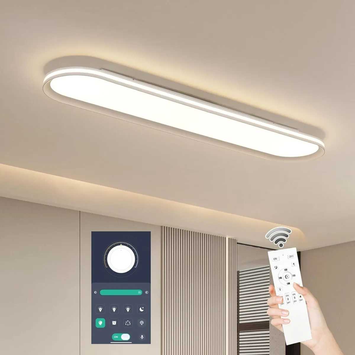 Dimmable Metal LED Ceiling Light Slim Edge - Image 1