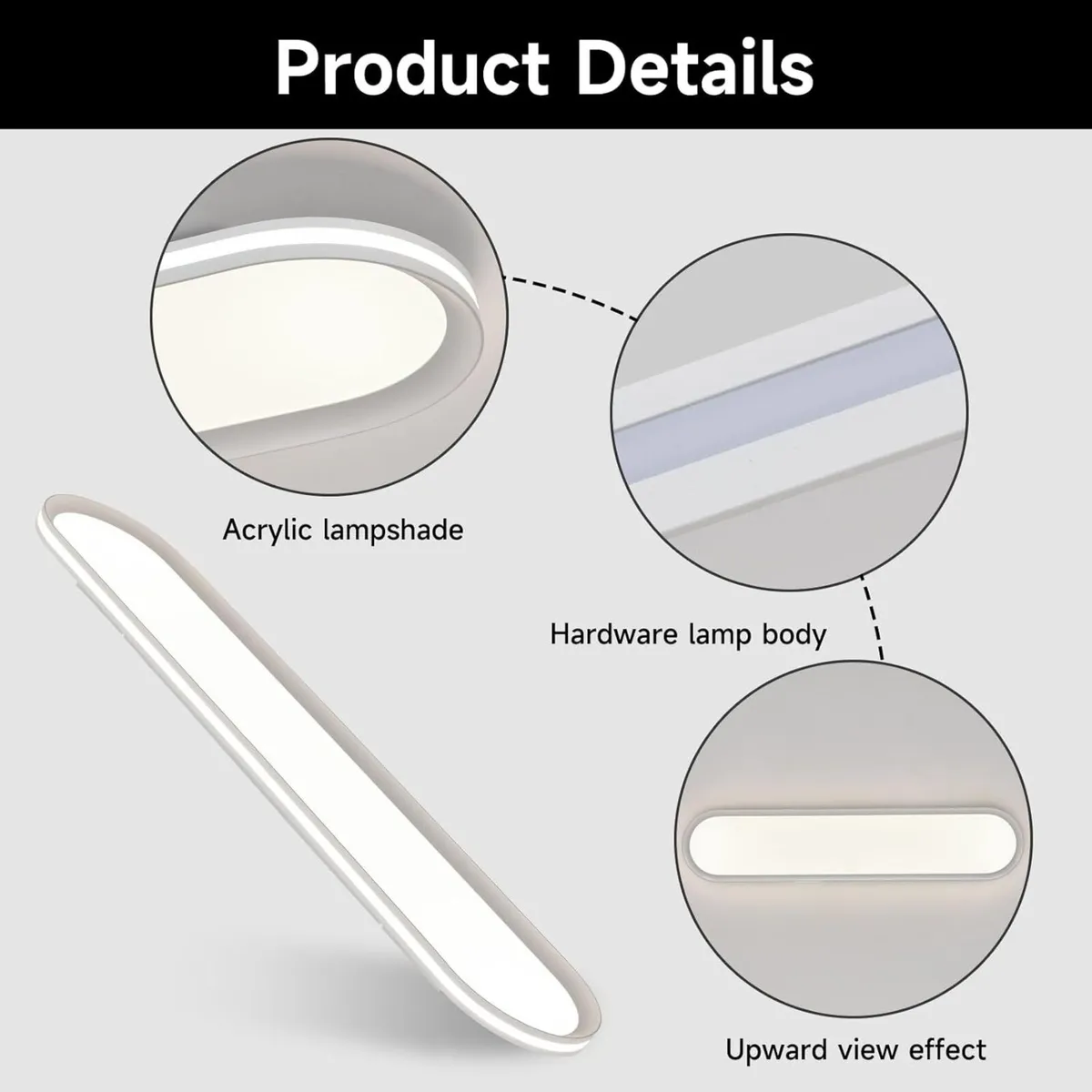 Dimmable Metal LED Ceiling Light Slim Edge - Image 2