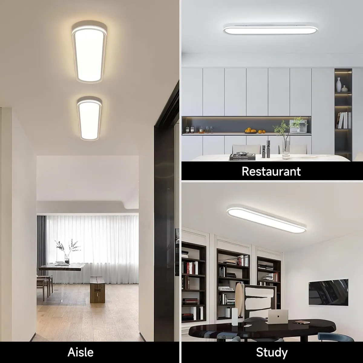 Dimmable Metal LED Ceiling Light Slim Edge - Image 3