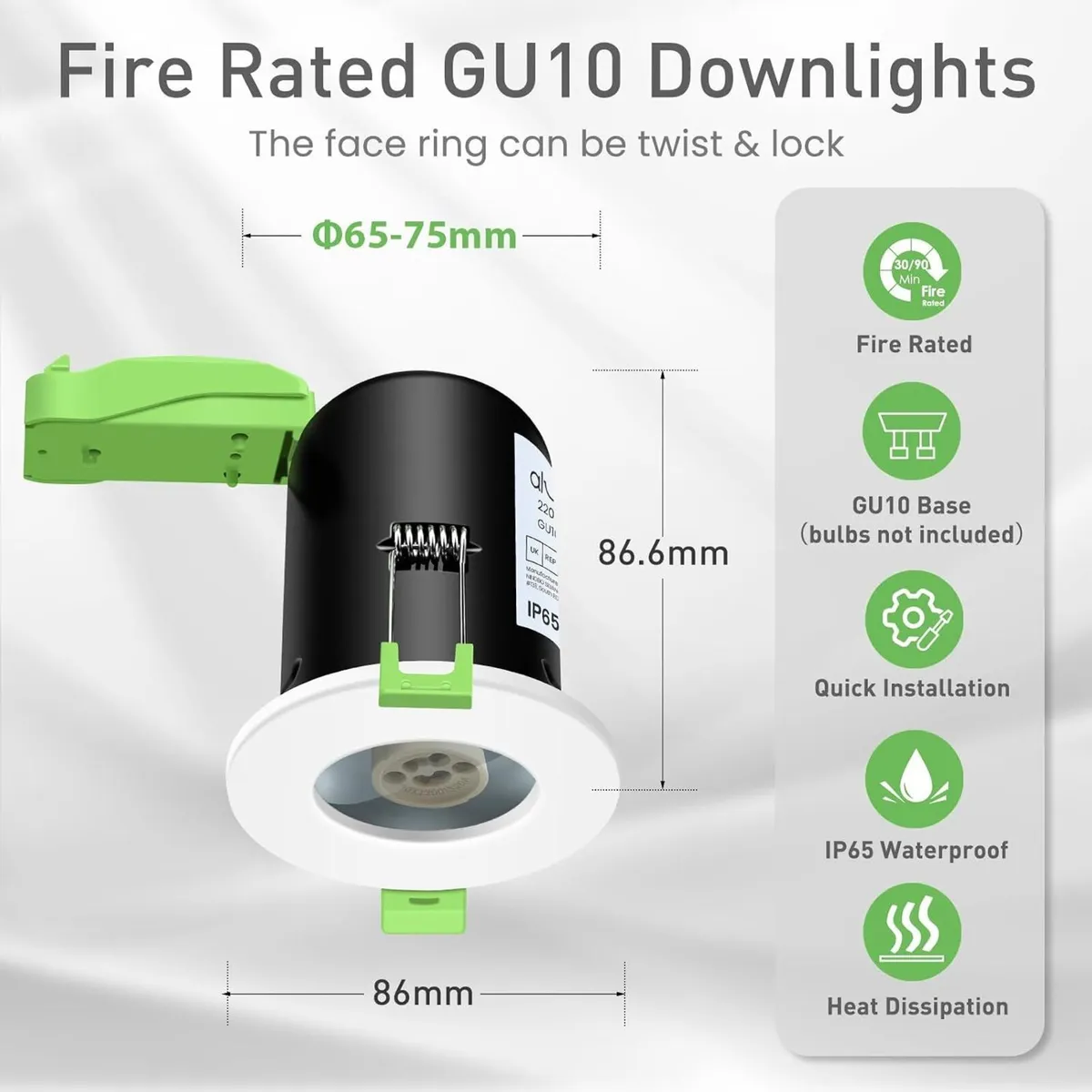 Fire Rated LED Downlight Can Recessed Ceiling - Image 2