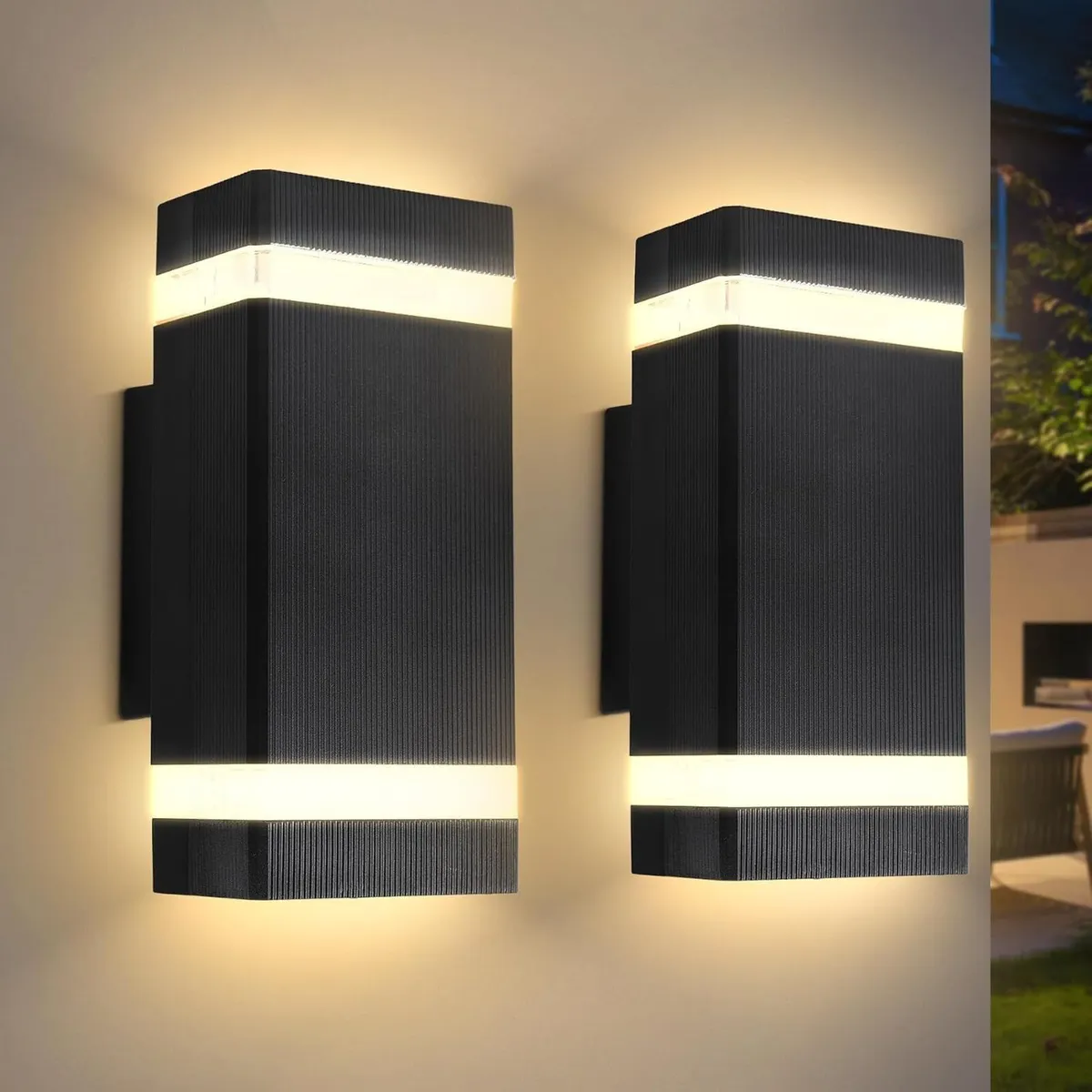 Outdoor Wall Light Modern Aluminium Square Base - Image 1