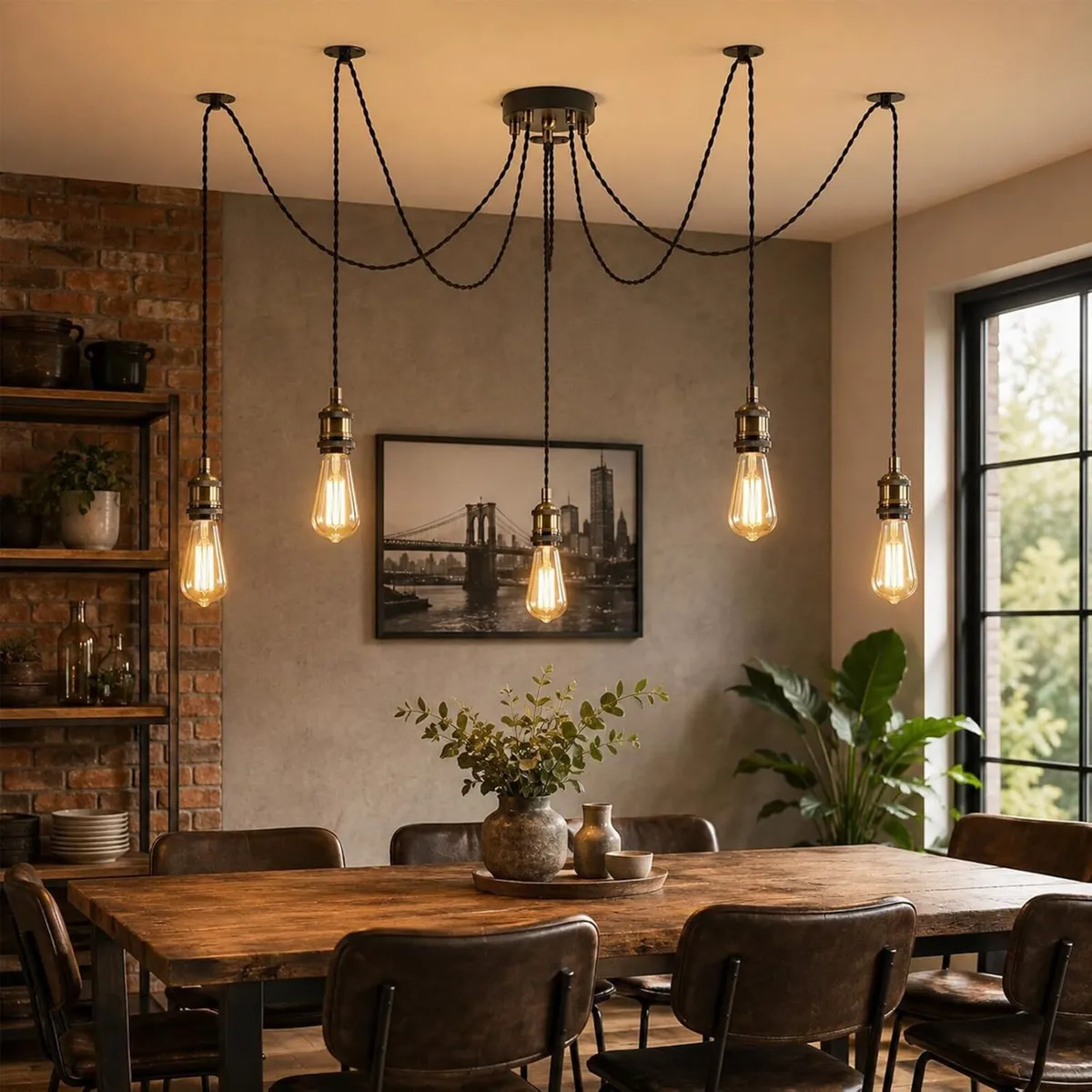 Lighting Industrial 5-Light Spider Pendant Light - Image 1