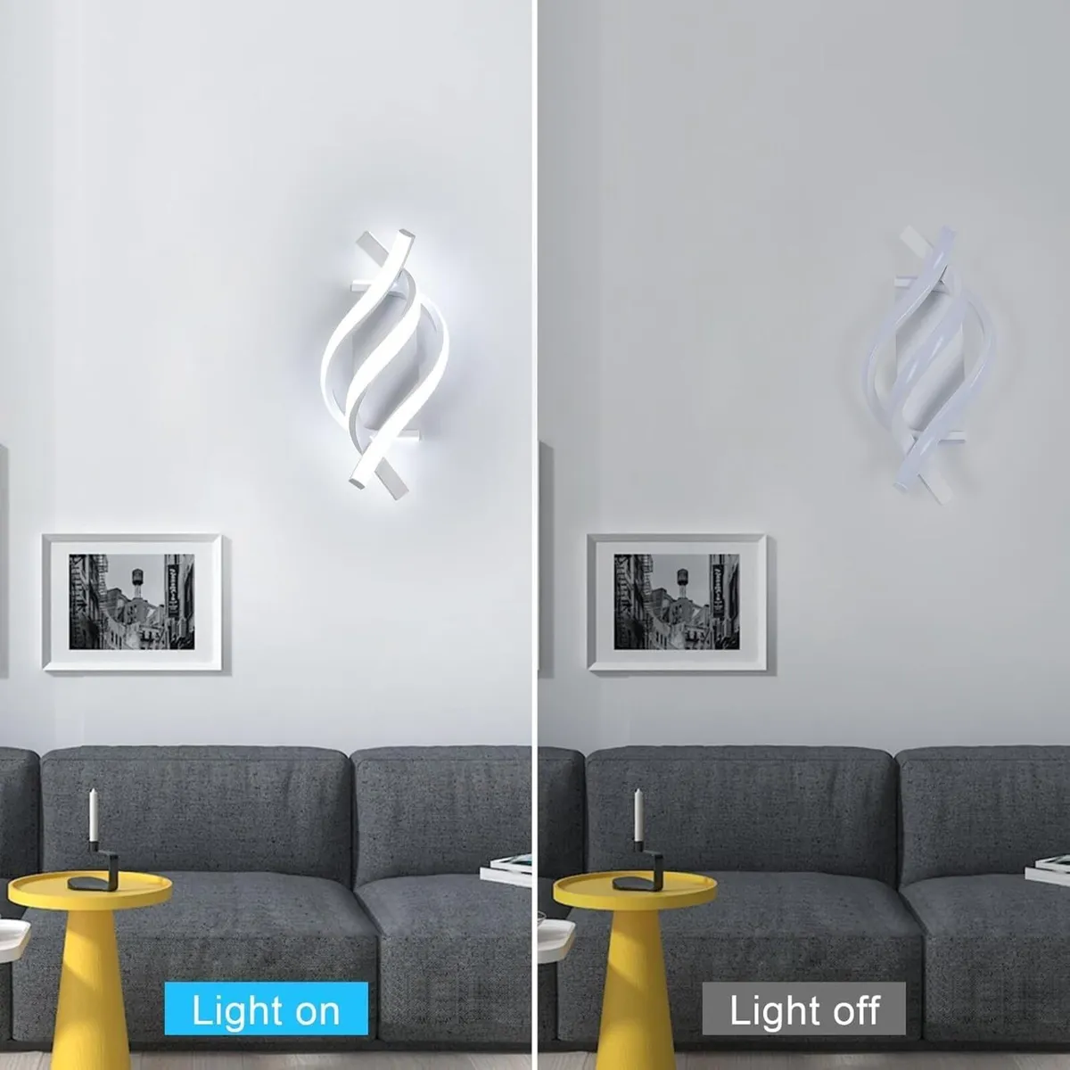 Modern LED Wall Light 22W 1320lm Spiral Aluminium - Image 4