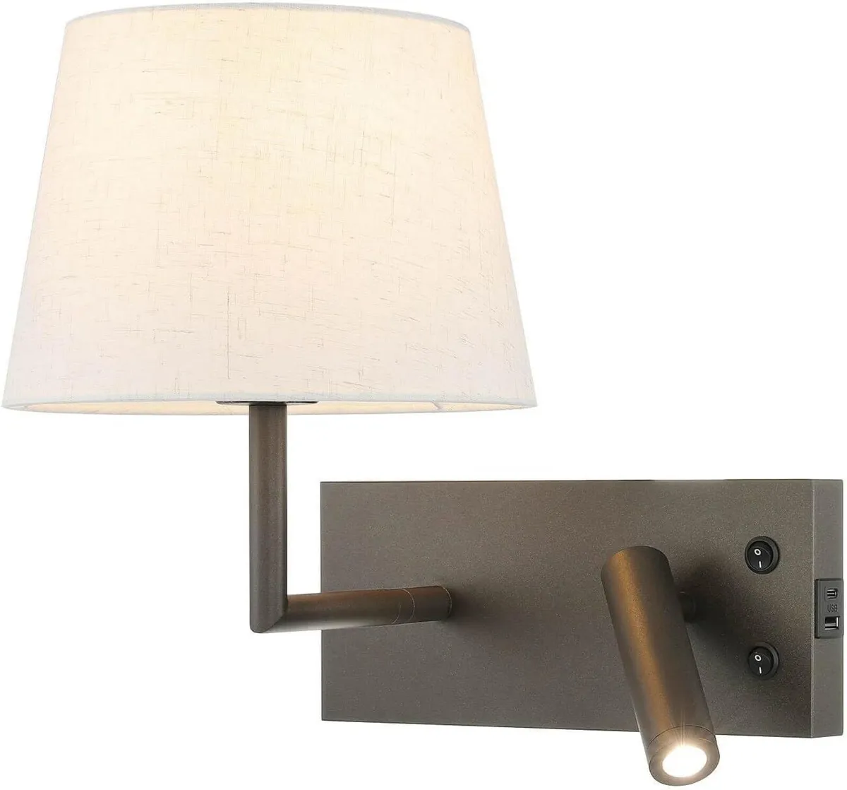 Bedside Wall Light with USB on Off Switch - Image 1
