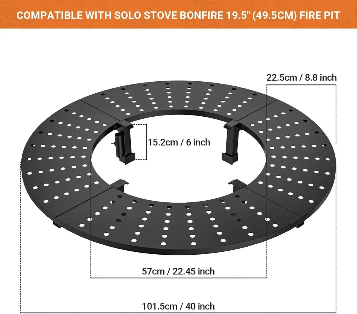 Fire Pit Surround Tabletop for Solo Stove Bonfire - Image 3