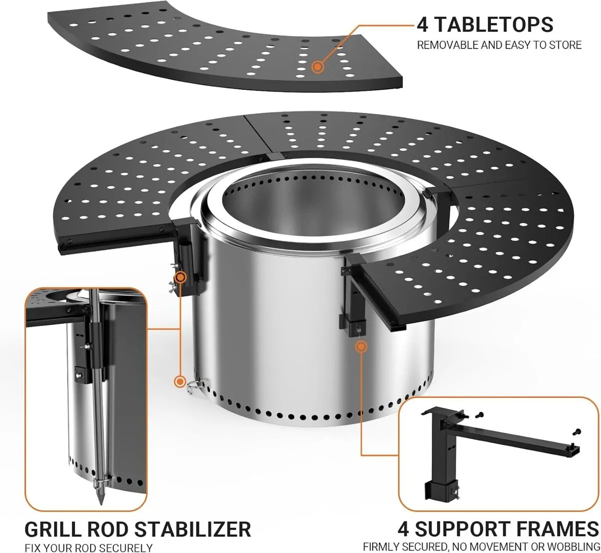 Fire Pit Surround Tabletop for Solo Stove Bonfire - Image 4