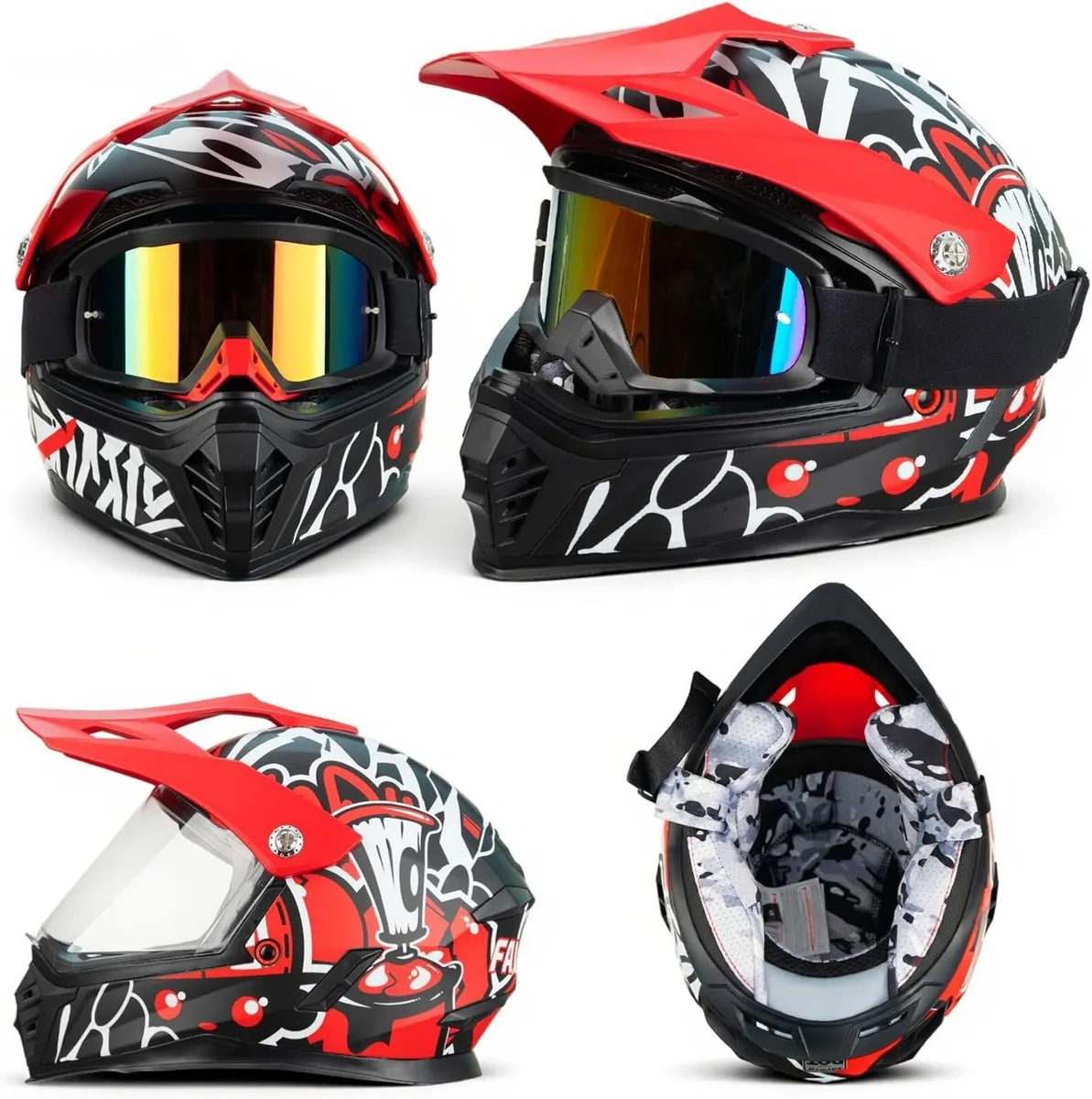 Dirt Bike Motorcycle & Bicycle Helmet, M 51–52 cm - Image 3