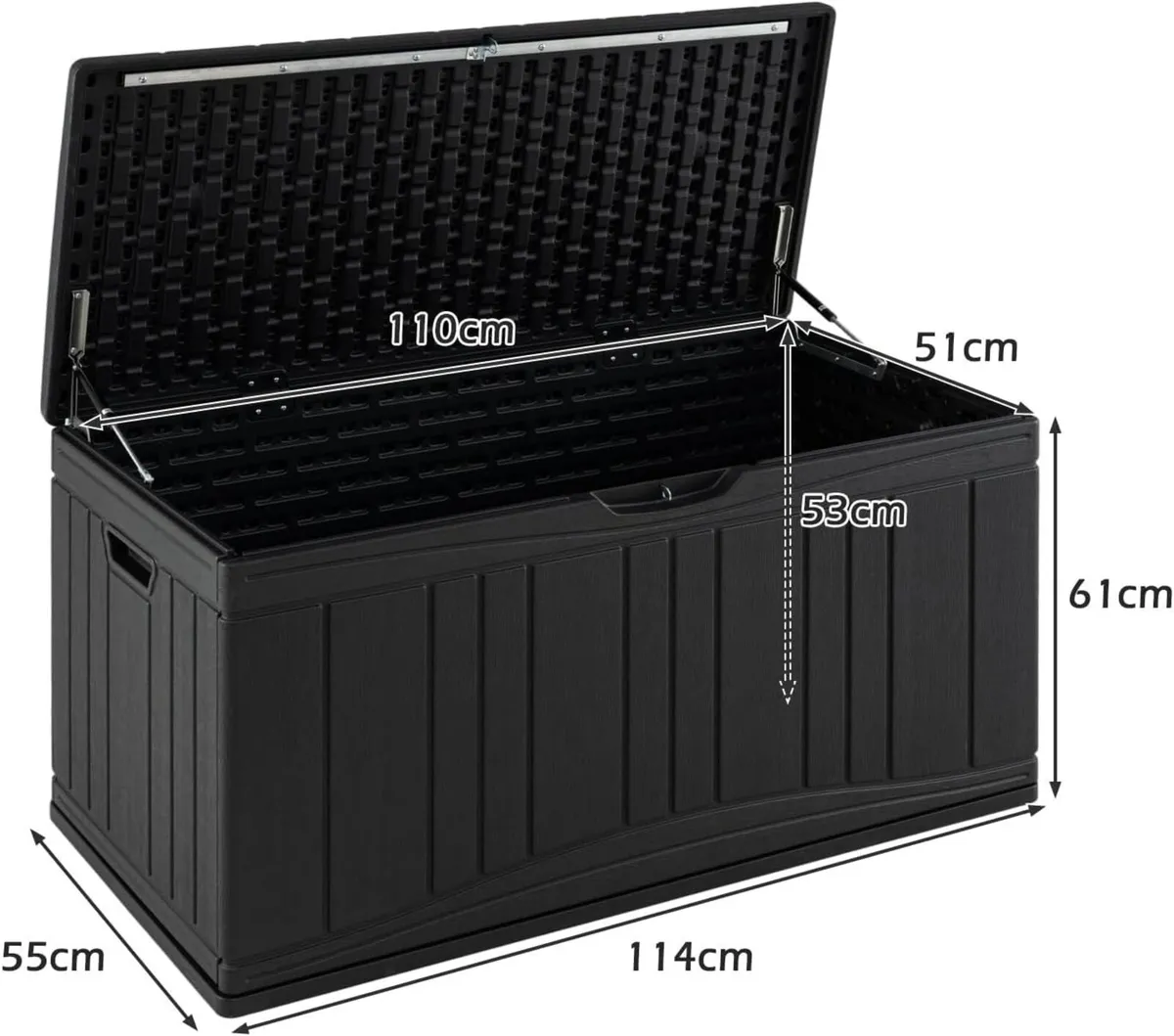 300L Garden Storage Box Waterproof Deck Boxes - Image 3