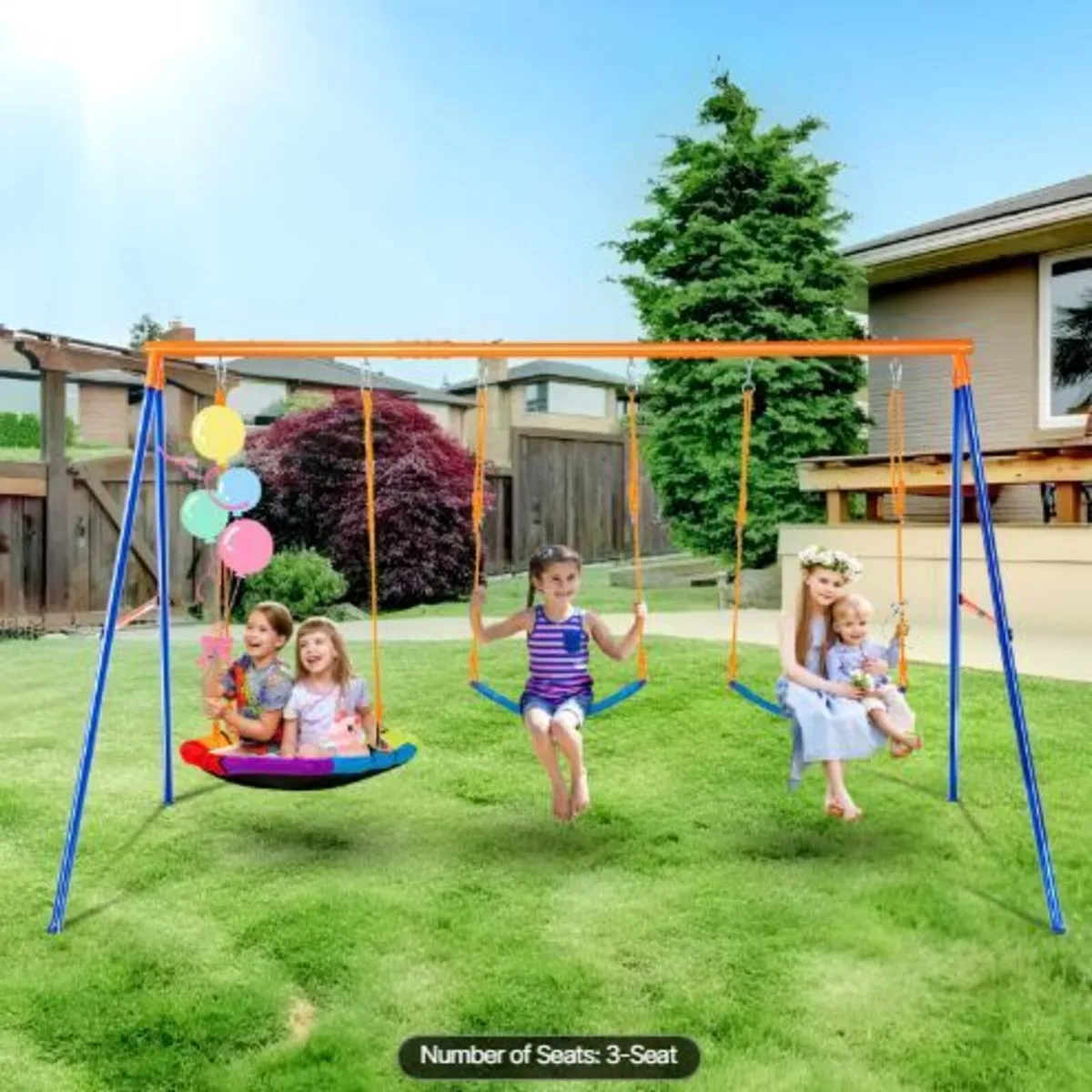 Swing Sets for Backyard, 600lbs Load - Image 3