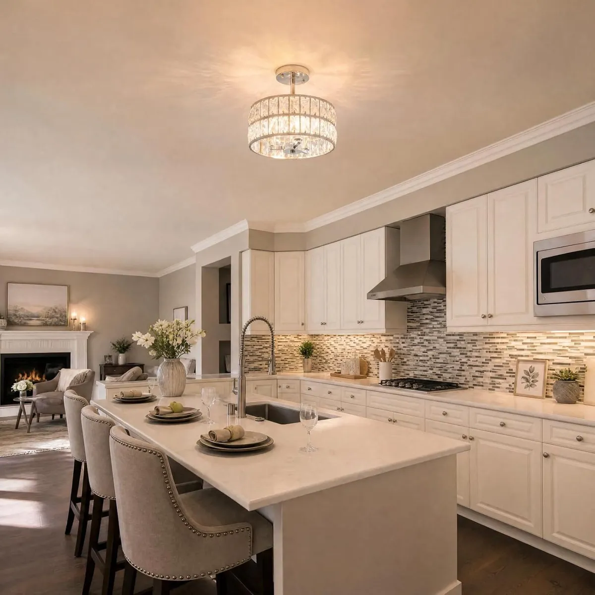 Ceiling Light 3-Light E14 Semi Flush - Image 2