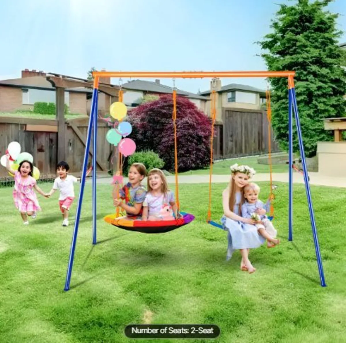 Swing Sets for Backyard, 440lbs Load Capacity - Image 3