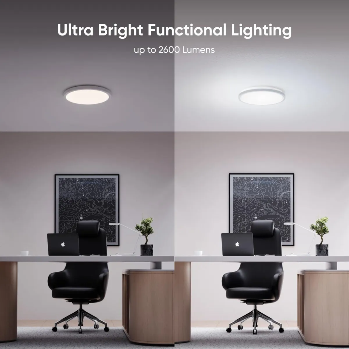 LED Ceiling Light Smart Rgbicw Flush Mount - Image 3