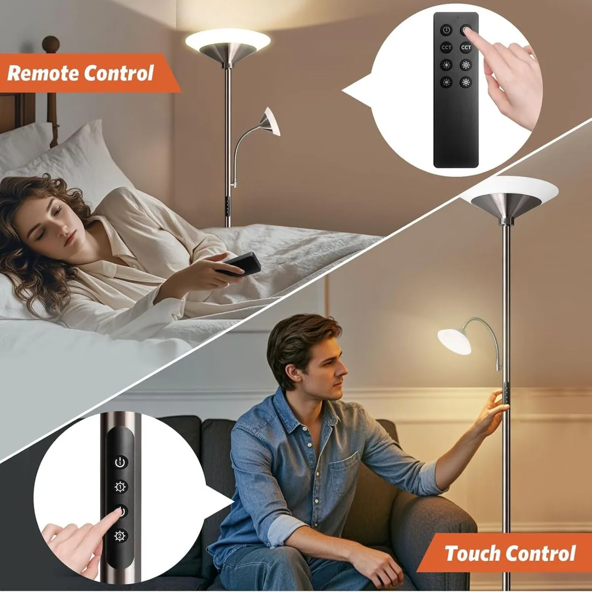 LED Floor Lamp for Living Room 27W Dimmable - Image 3