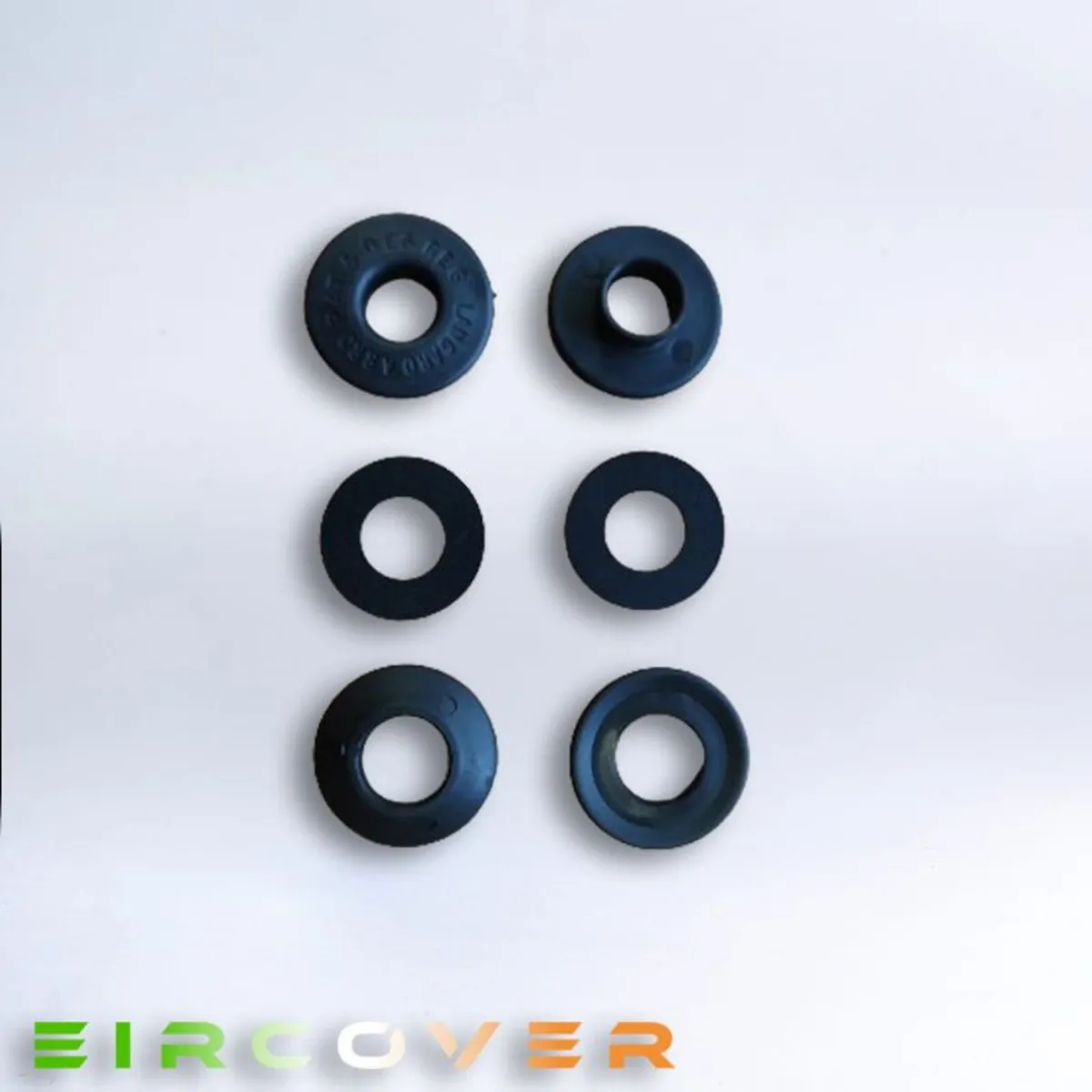 Black plastic eyelets  12mm - pack of 10 - Image 1