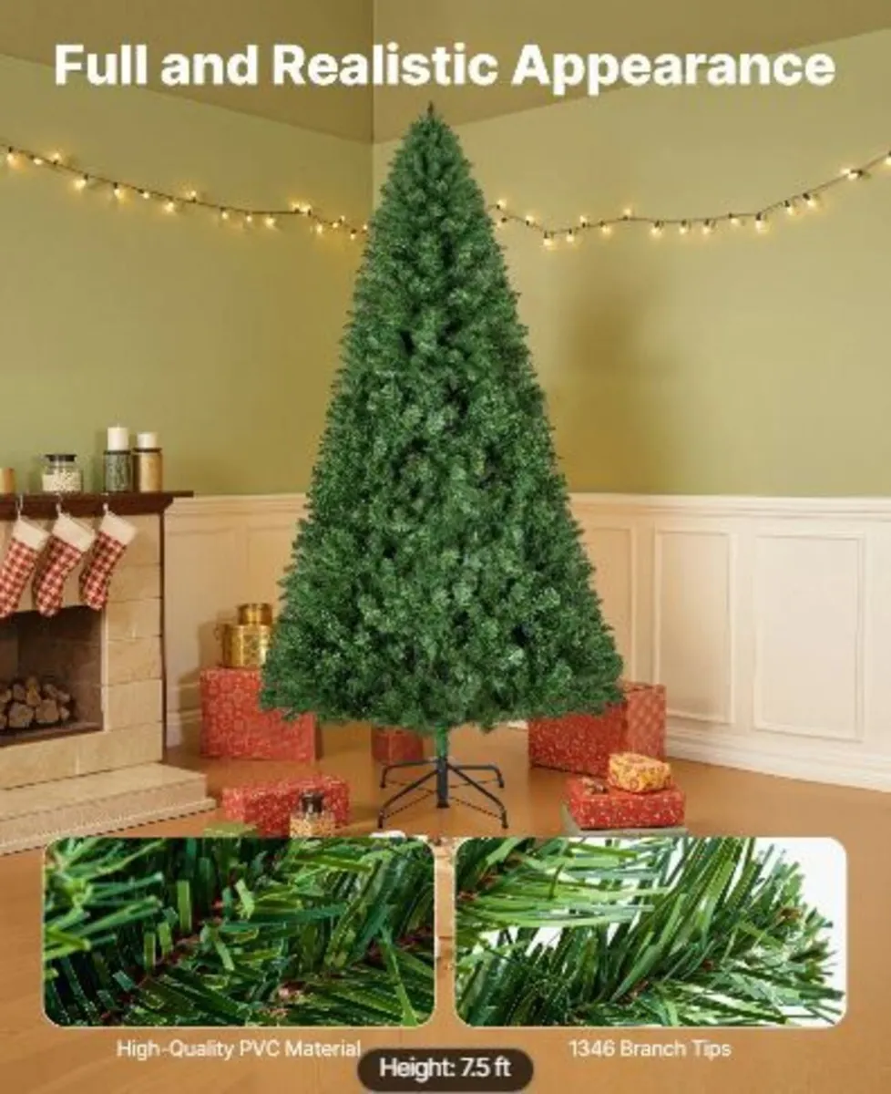 Christmas Tree, 2.2m Artificial Xmas Tree - Image 4
