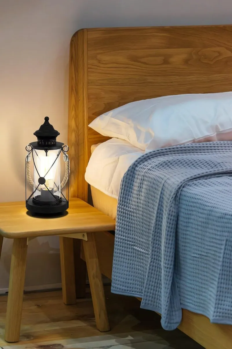 Table Lamp 1-Flame Vintage Light Lantern - Image 3