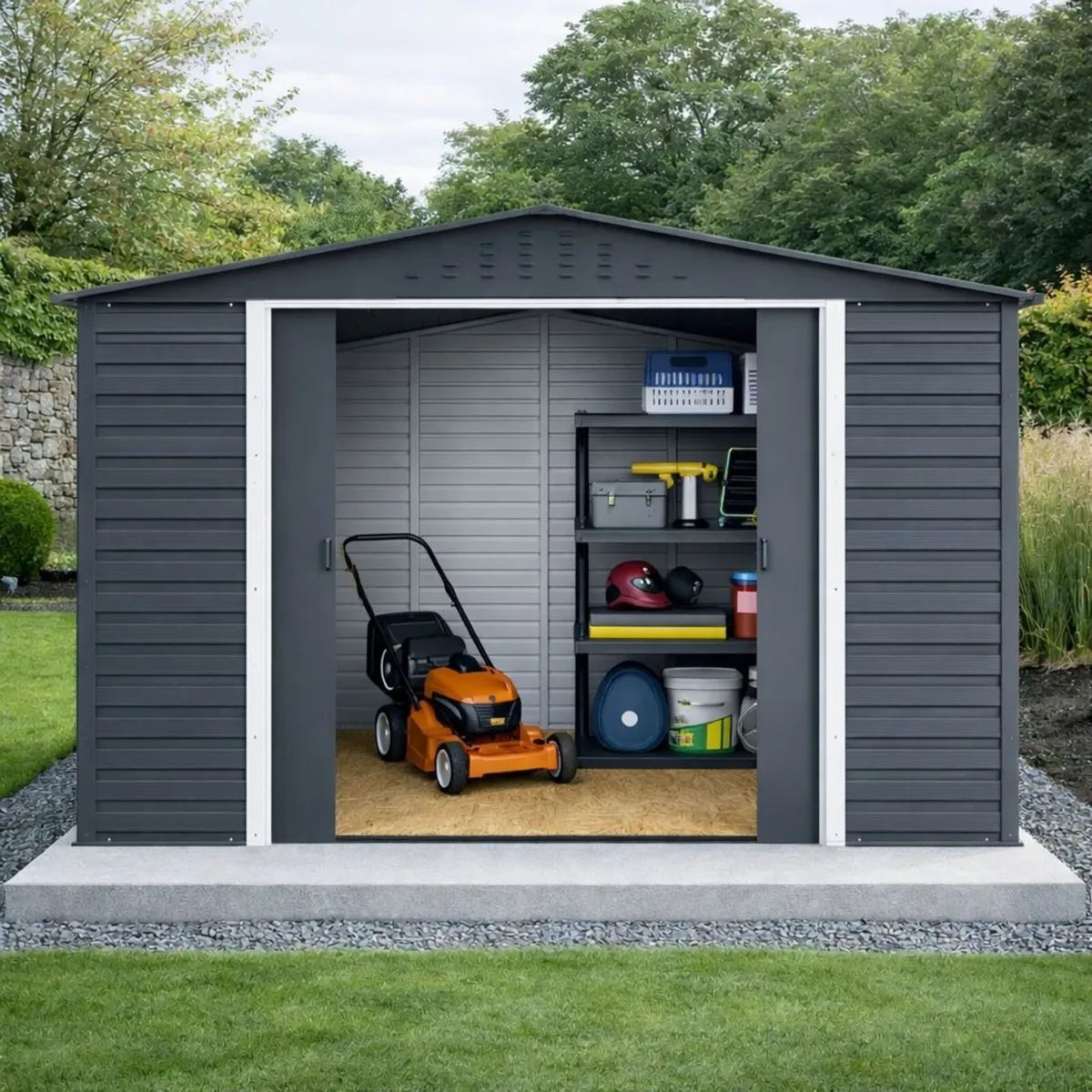 🏡 Alpine 10x8 Steel Garden Sheds. Delivery Includ - Image 1