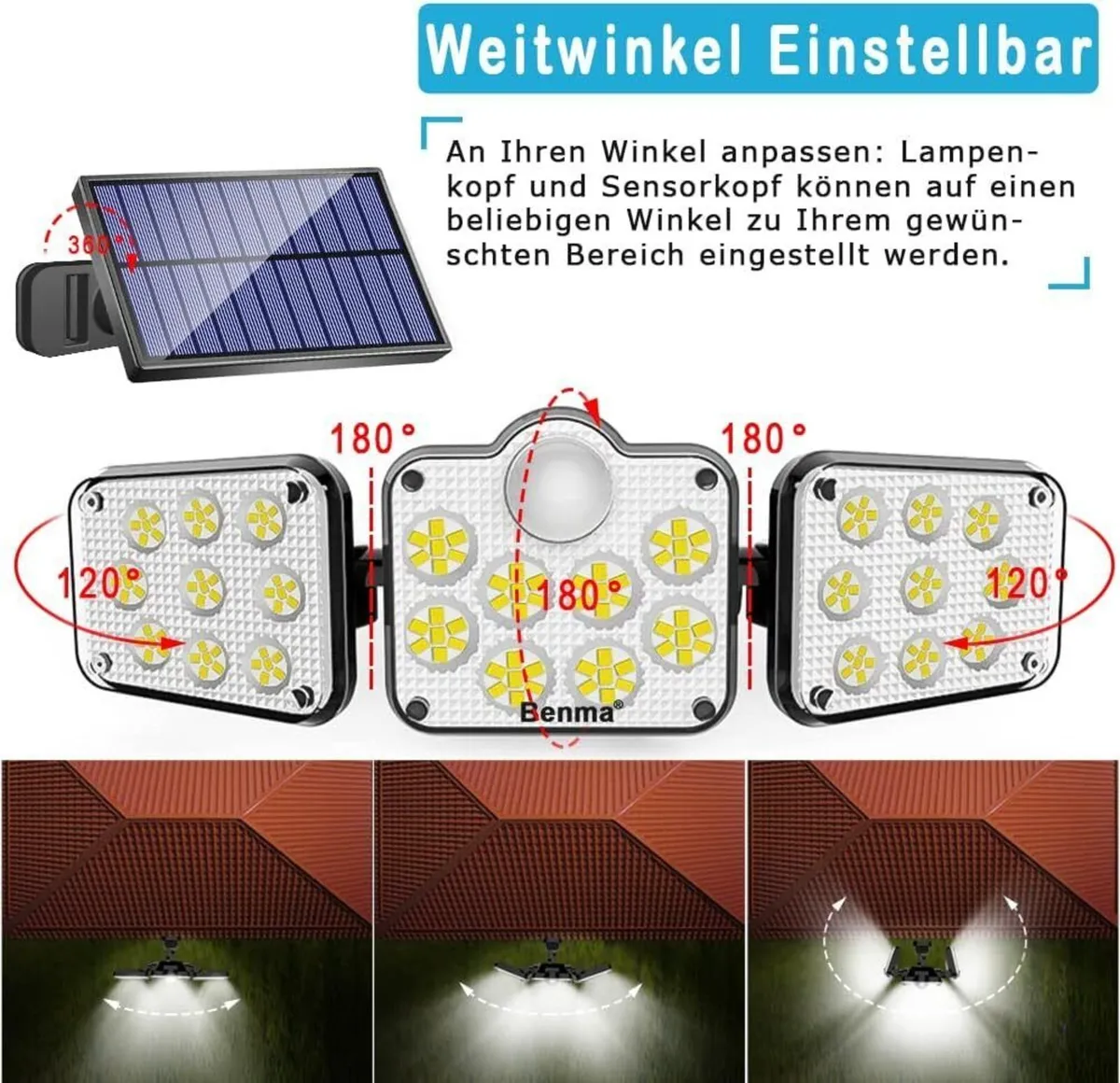 Solar Motion Sensor Outdoor Security Light - Image 4