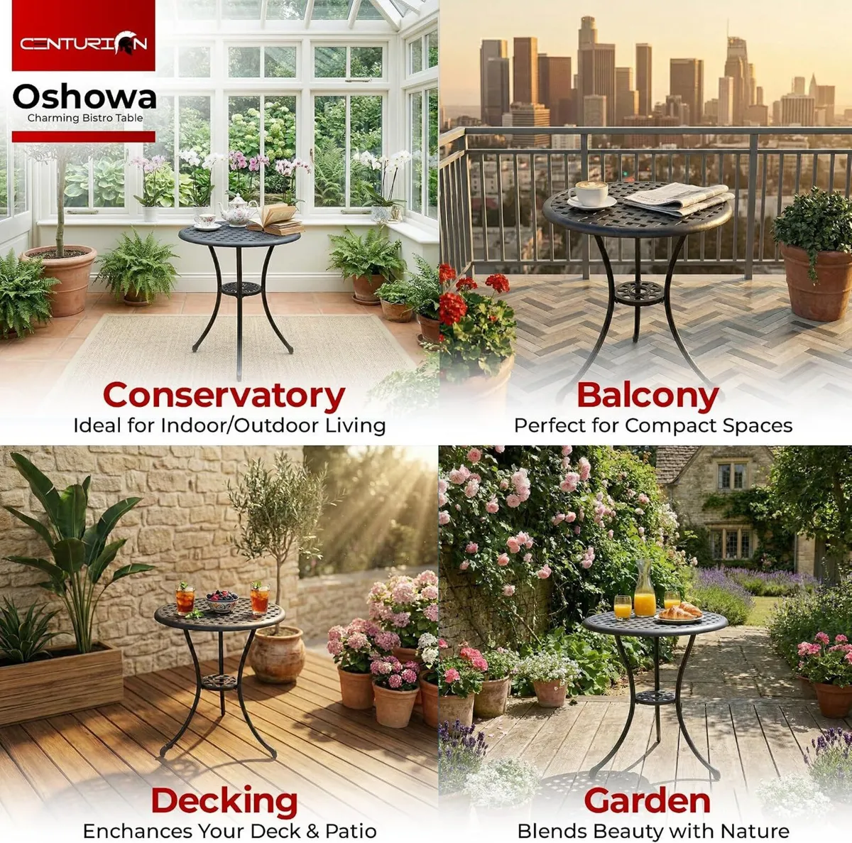 Oshowa Garden and Patio Cast Aluminium Bistro - Image 3