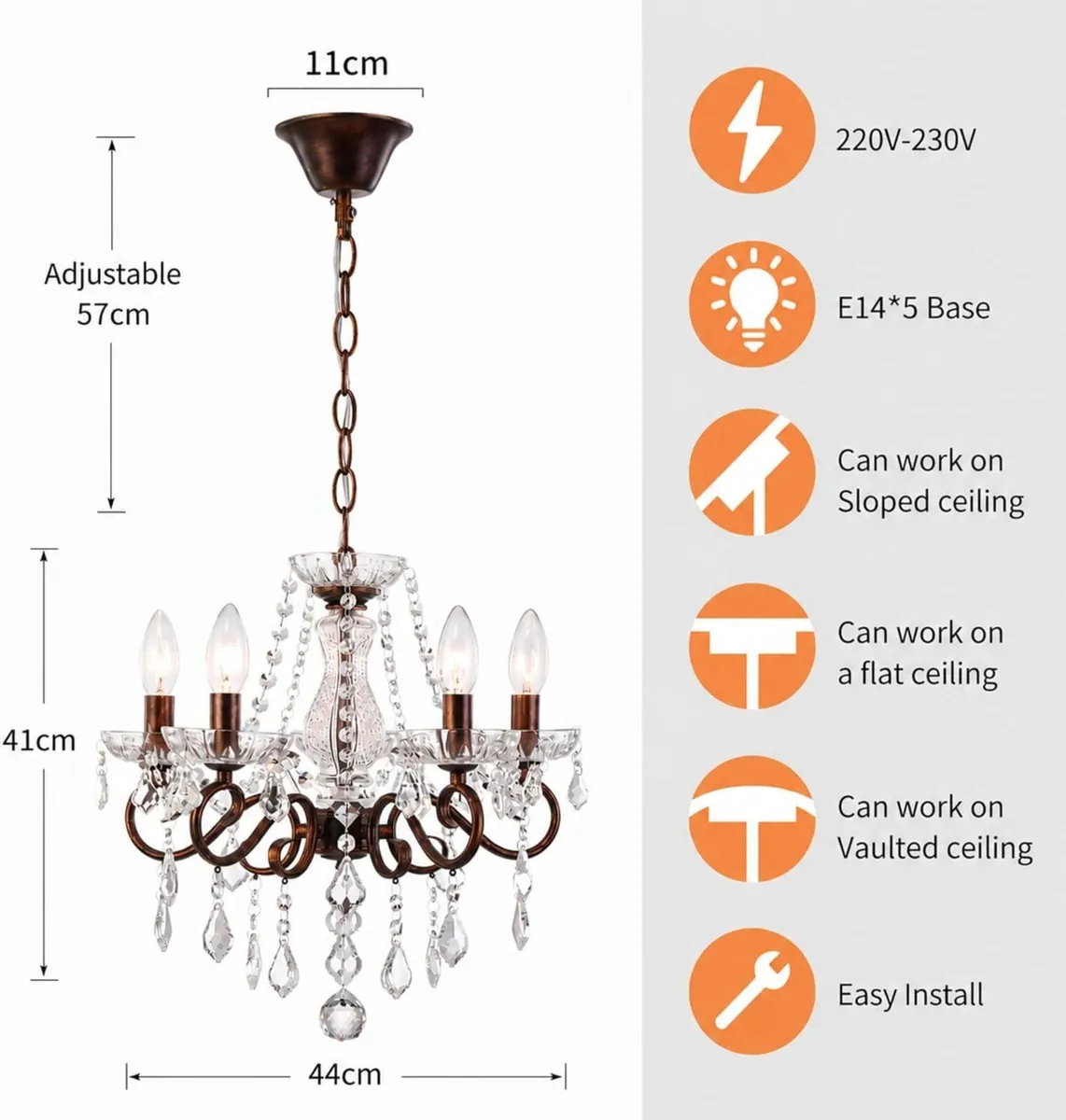 Saint Mossi Vintage Crystal Chandelier - Image 3