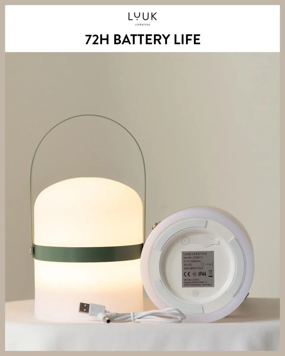 Scandinavian LED Light with Handle for Living Room - Image 2