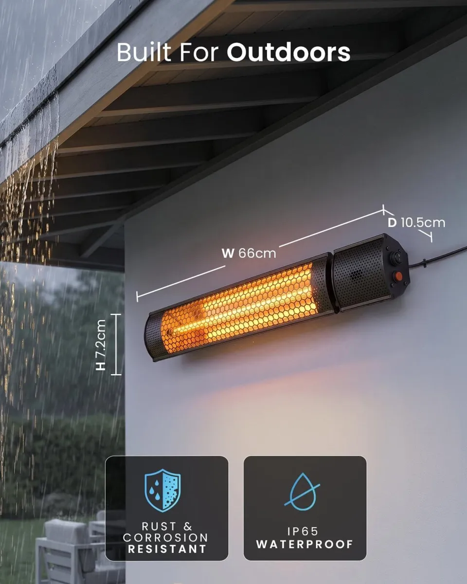 2000W Waterproof Outdoor Halogen Infrared Patio - Image 2