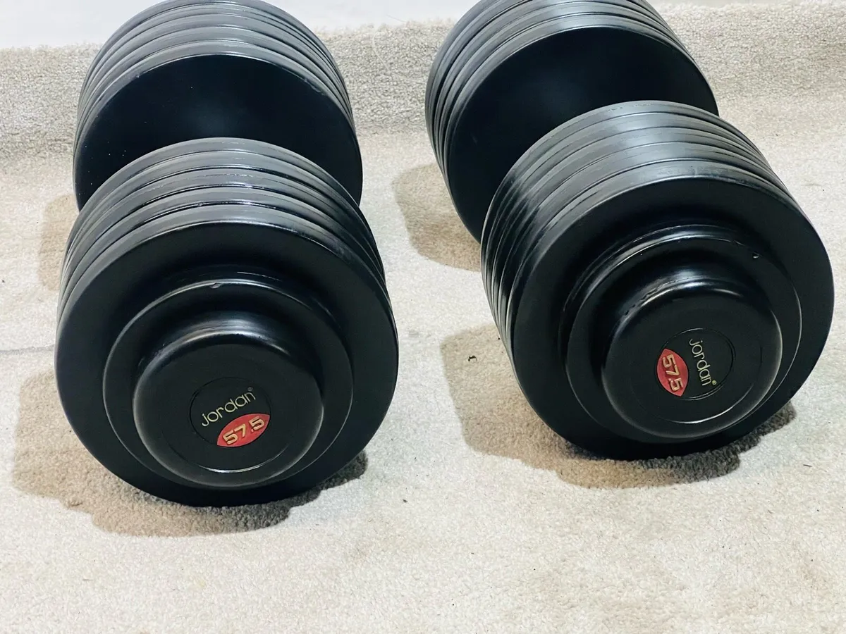 2 X 57.5 KG TOP QUALITY LIFE TIME DUMBBELLS - Image 2