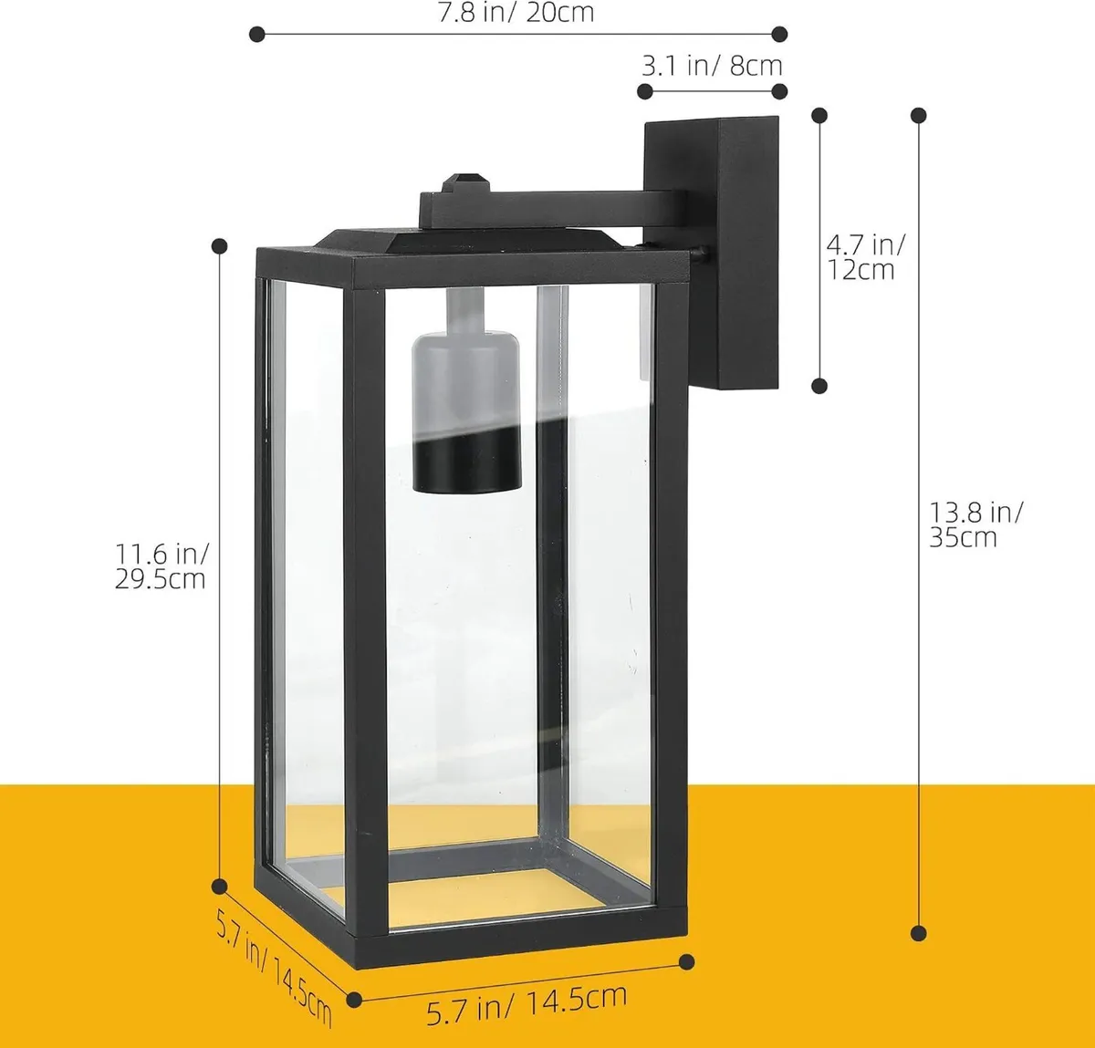 Outdoor Wall Lights Aluminium Lantern Porch Light - Image 2