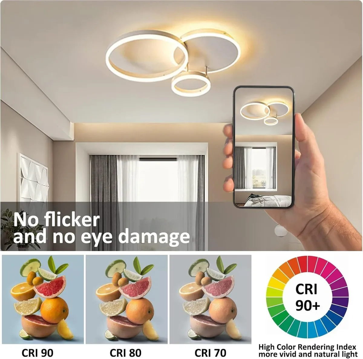 LED Ceiling Light Creative Aluminium Lamp 54W - Image 2