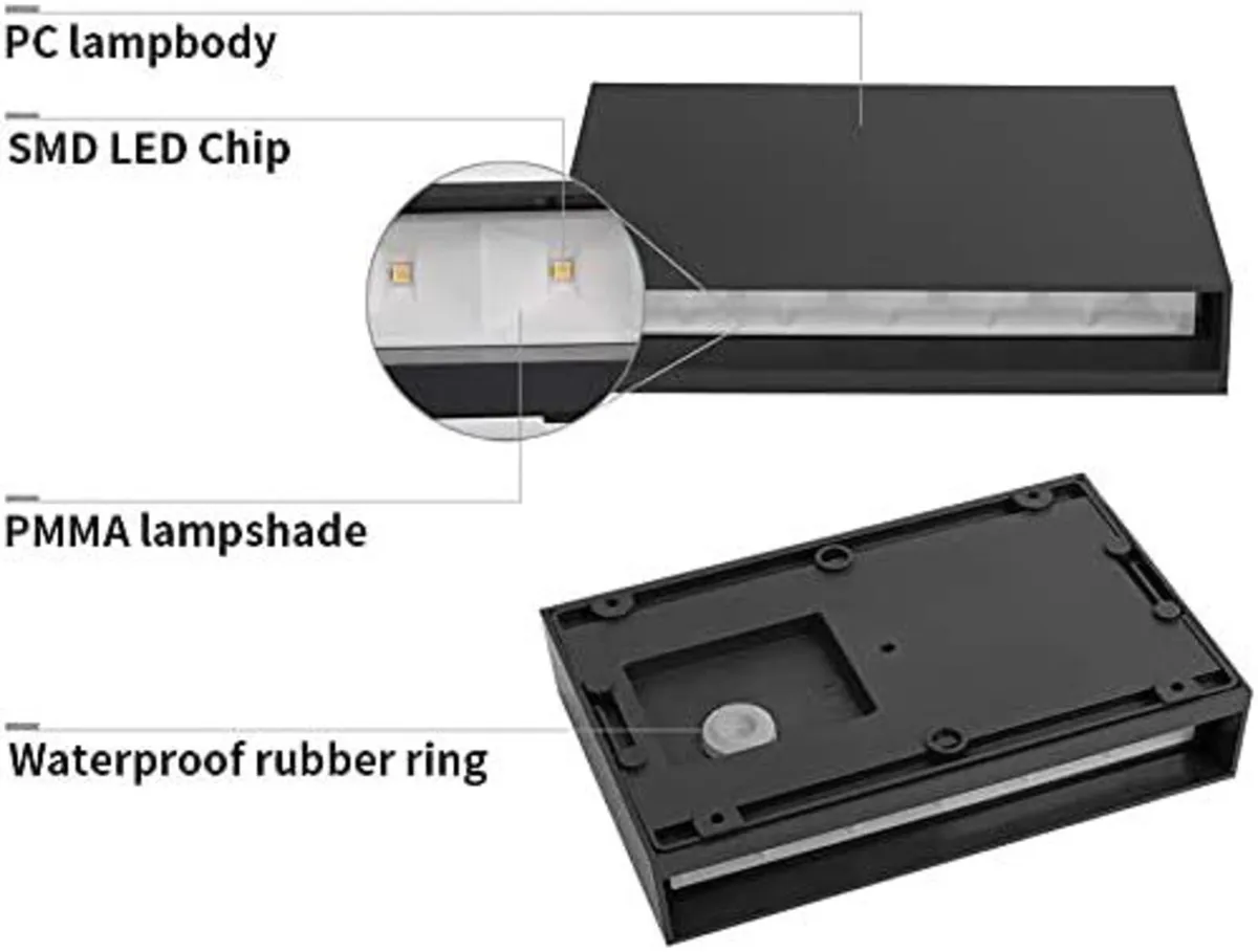 2 Pcs Outdoor Up and Down Lights Mains - Image 4