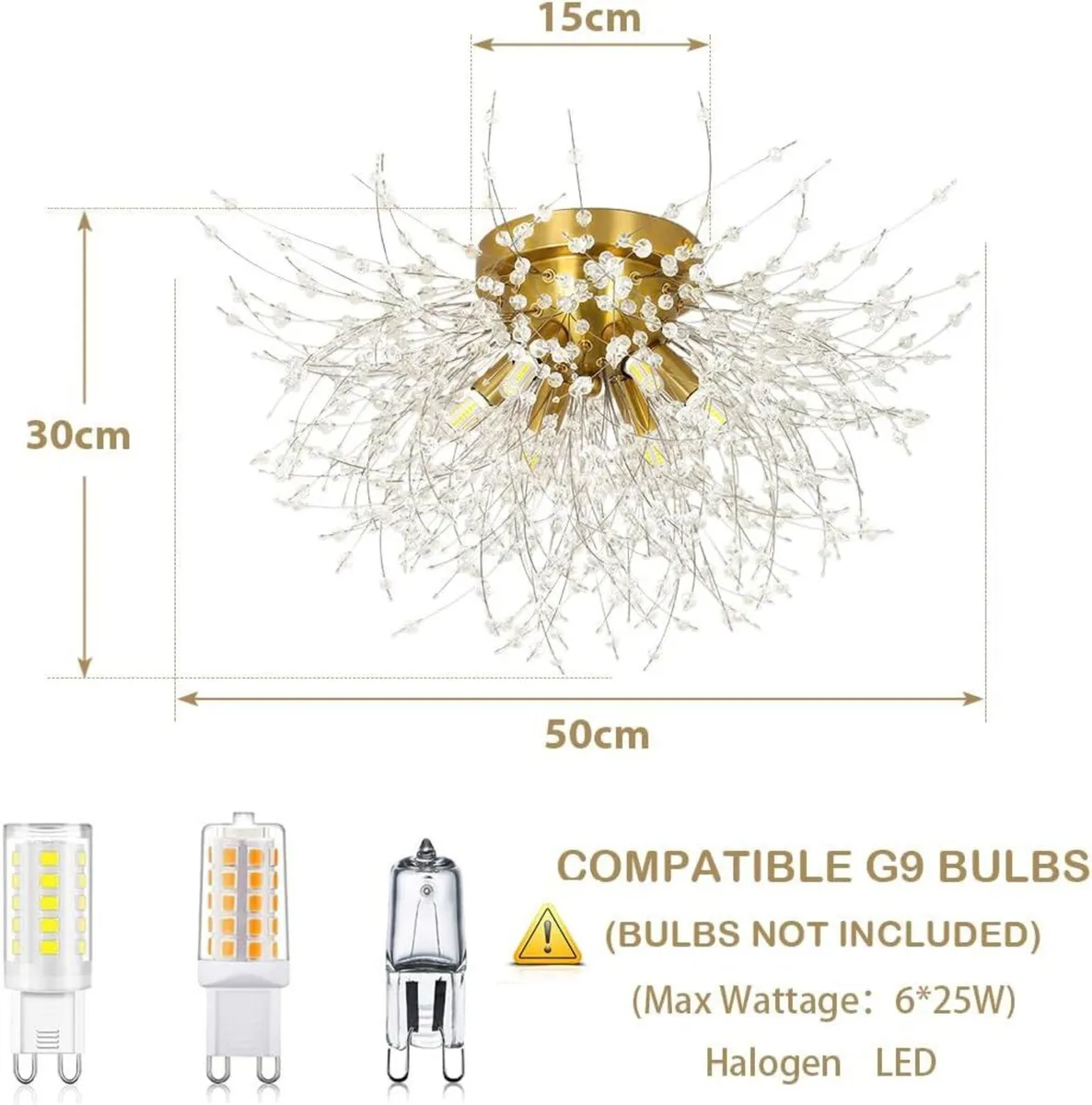 Modern Crystal Chandeliers Ceiling Light - Image 2
