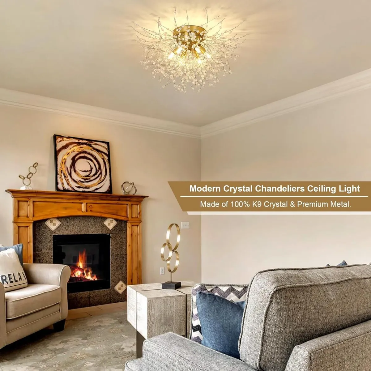 Modern Crystal Chandeliers Ceiling Light - Image 3