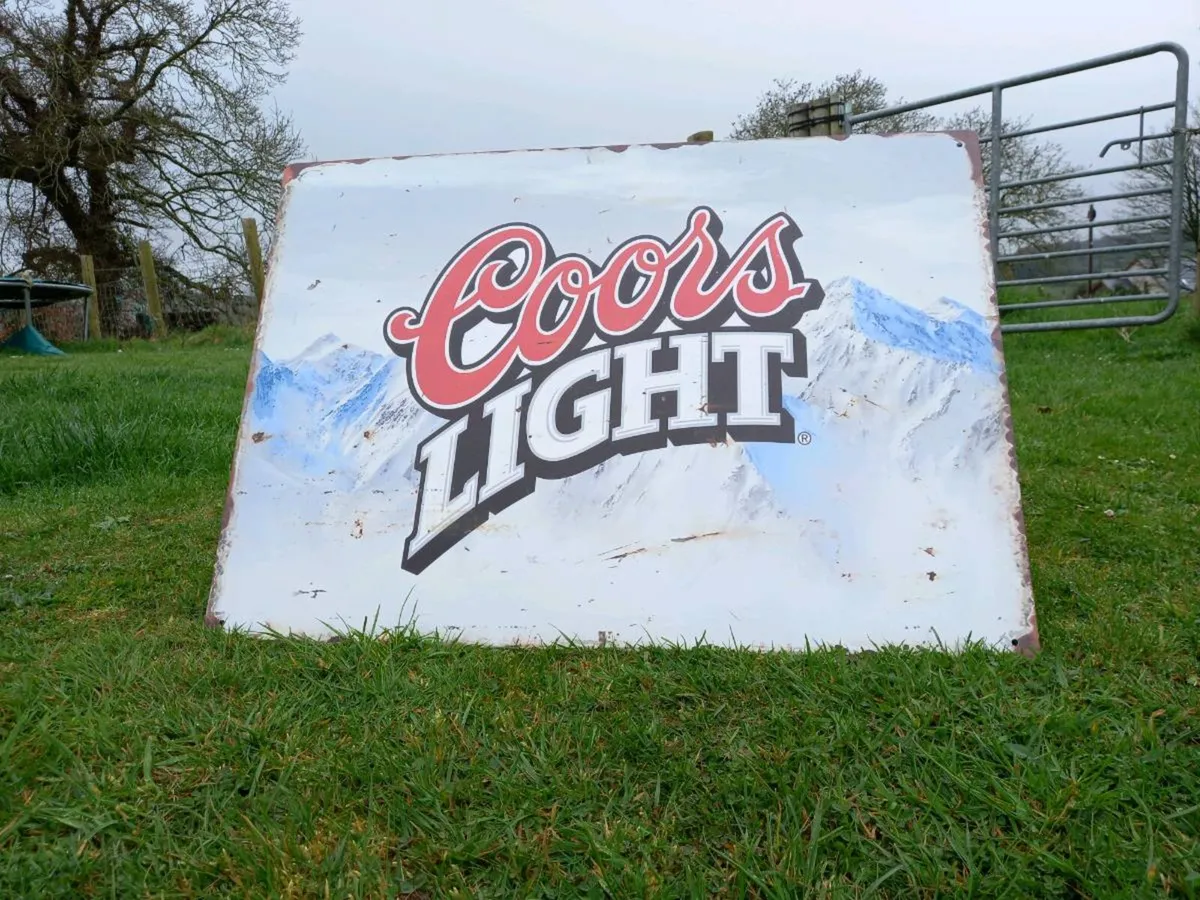 Coors Light Large Tin Sign - Image 2