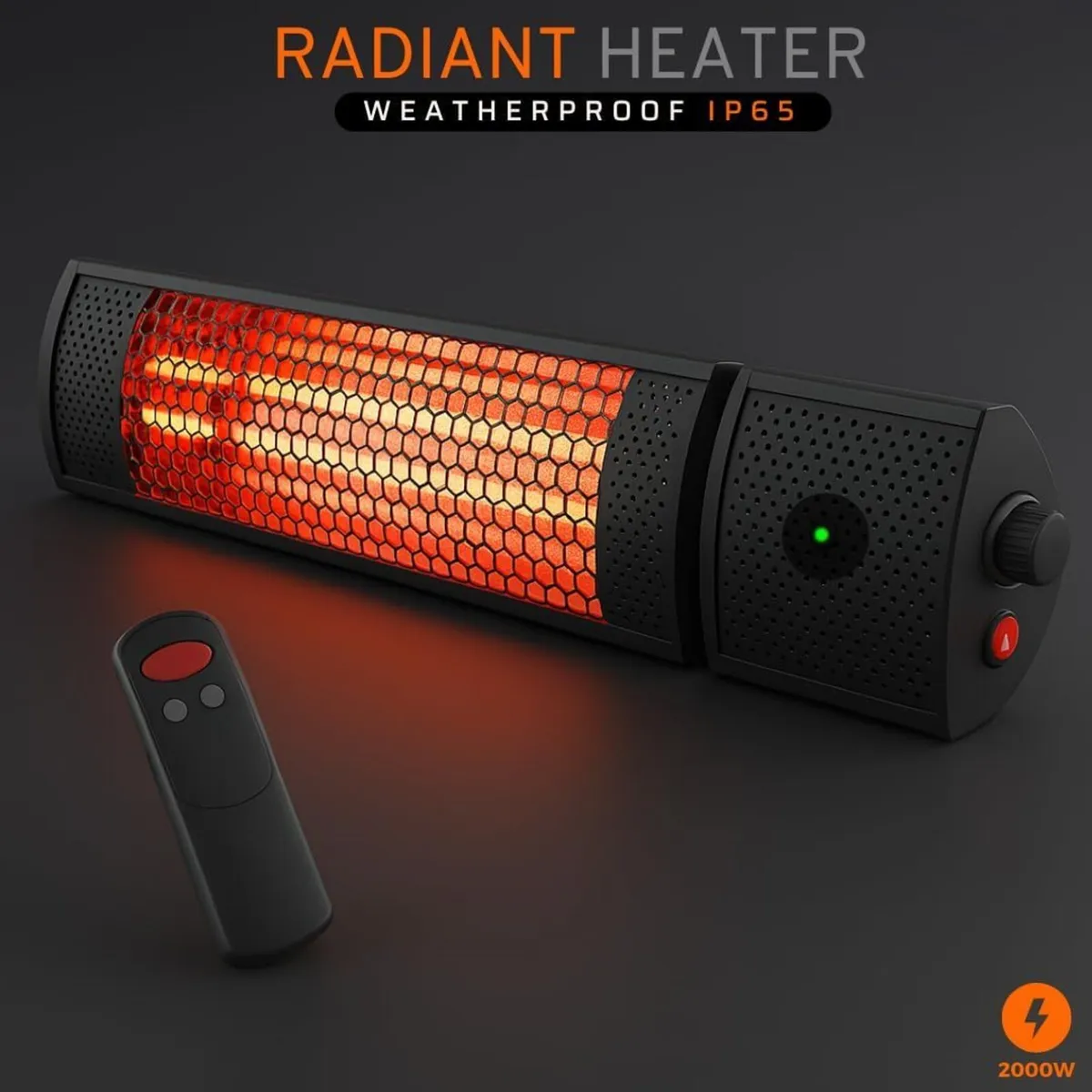 Radiant Heater 2000W Infrared Electric Patio - Image 2