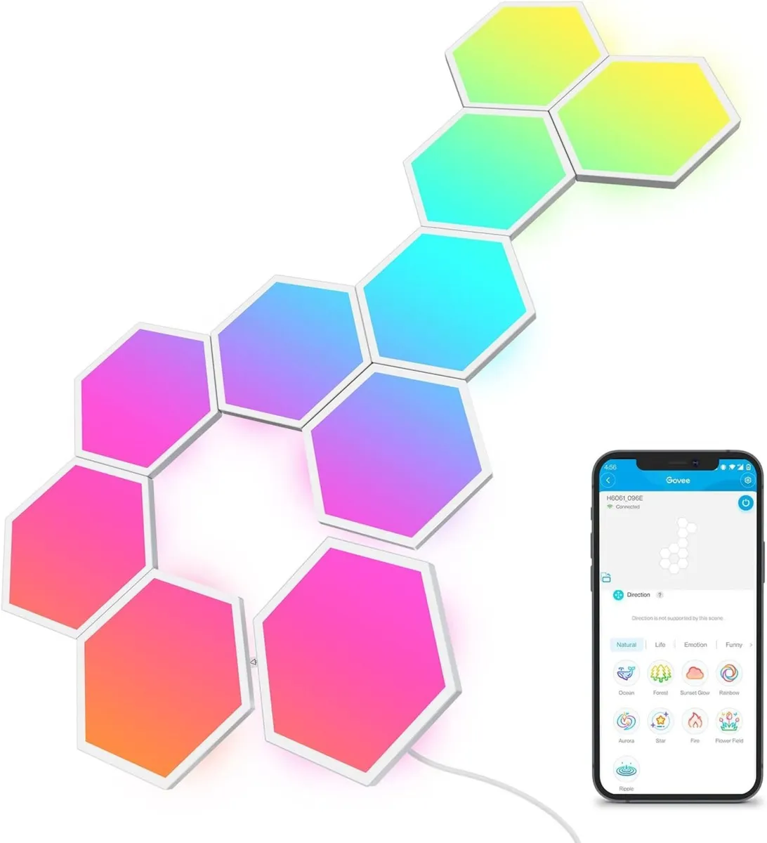 Glide Hexa Panels Smart Hexagon LED Wall Lights - Image 1