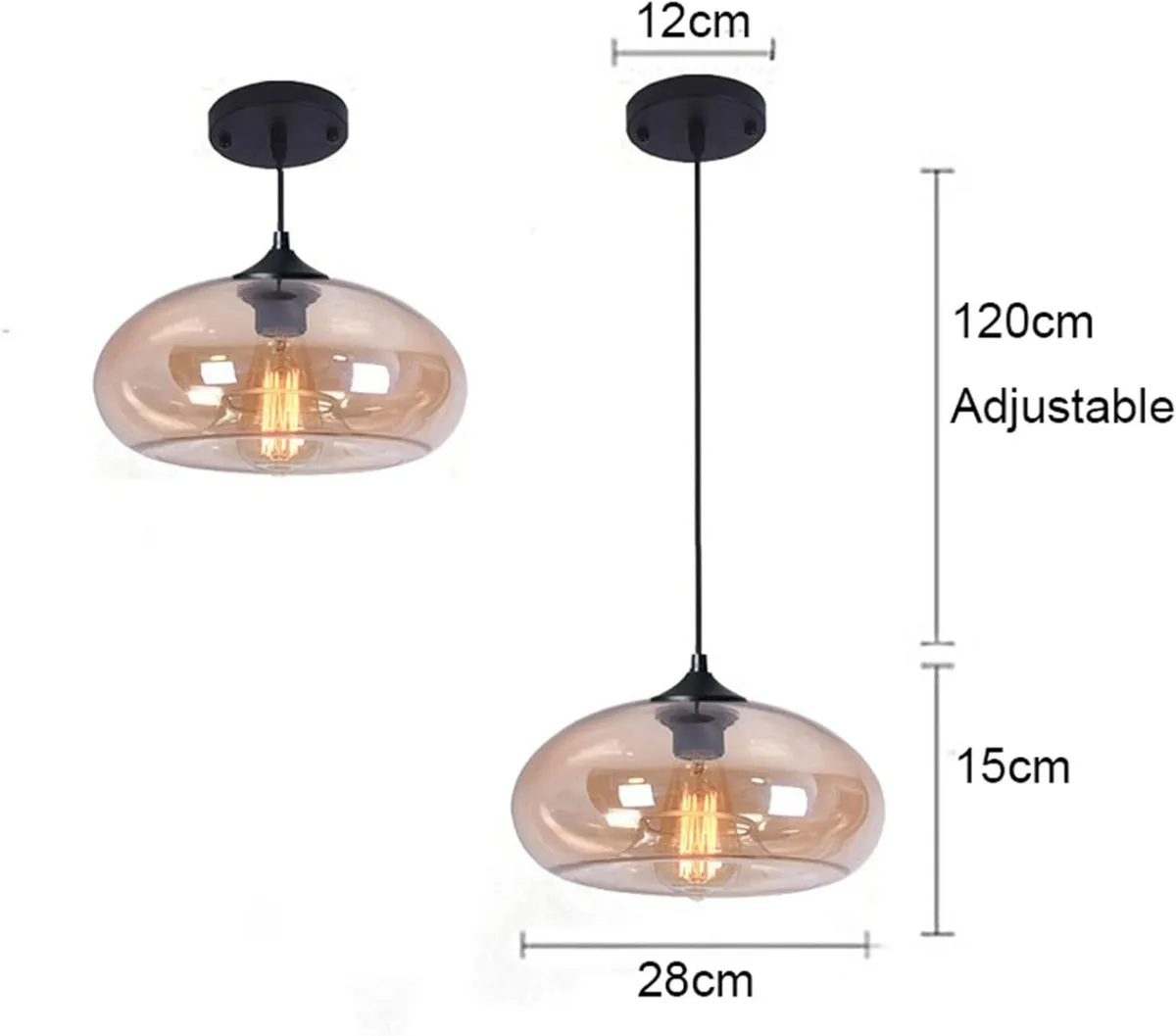 Industrial Vintage Colourful Glass Pendant Light - Image 4