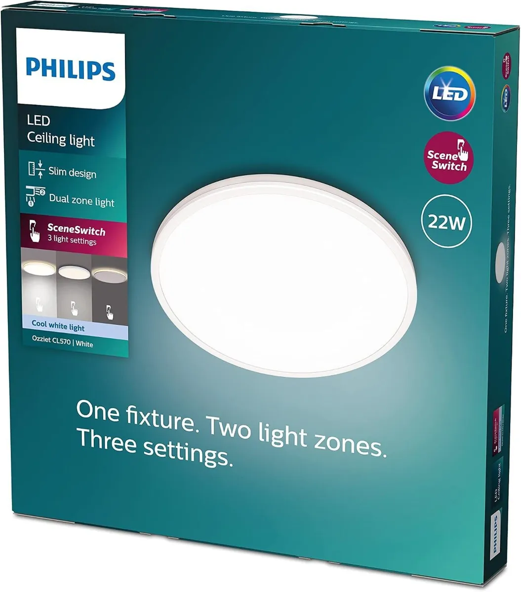 LED Ozziet Linear Ceiling Light 22W 4000K Cool - Image 2